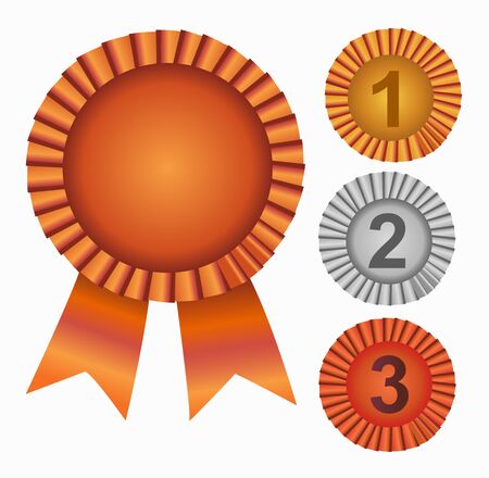 the ribbon award isolated on white background のイラスト素材