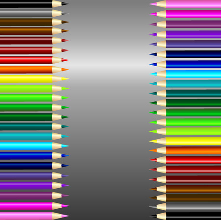 the set of color pencilsのイラスト素材