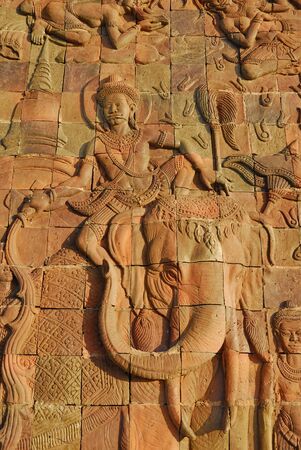 The art of tile wall in thailandの写真素材