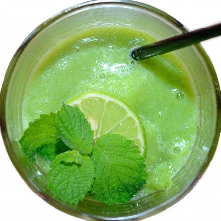 Green vegetable smoothie の写真素材