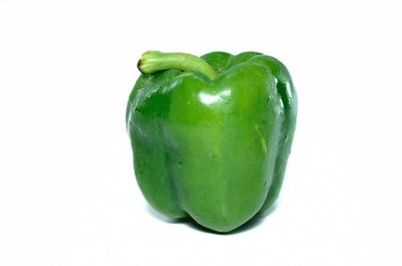 Fresh sweet pepper on isolate white backgroundの写真素材