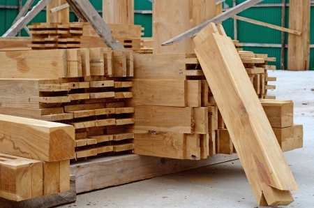 Component of Teak wood roof structure