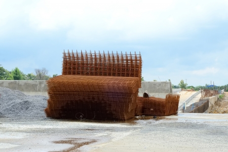 Wire mesh steel for reinforce Concrete Highway Construction の写真素材