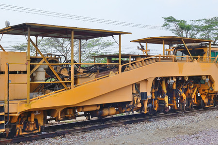 maintenance train on railwayの写真素材