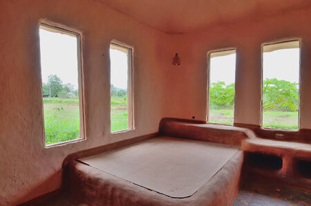 Earthern house Constructionの写真素材