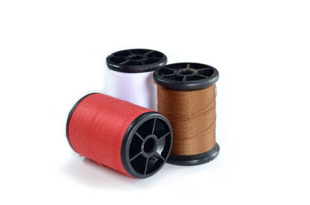 old thread spool isolated on white