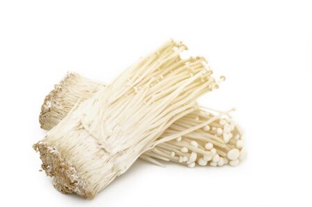 enokitake mushroom isolate on white background