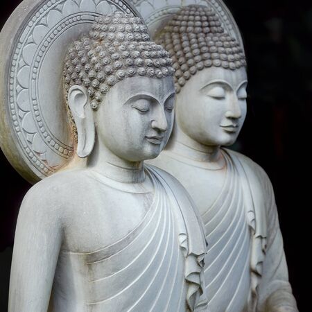 Limestone Buddha state in Wat Pha Sawang Boon Nakornnayok Thailand
