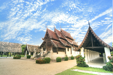 Beautiful Ancient Buddha temple Wat Ton Kwen Chiangmai Thailand.の写真素材