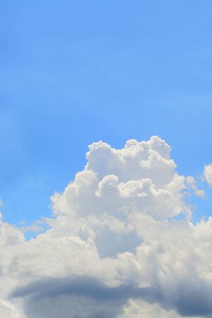 Blue sky and beautiful cloud as background textureの写真素材