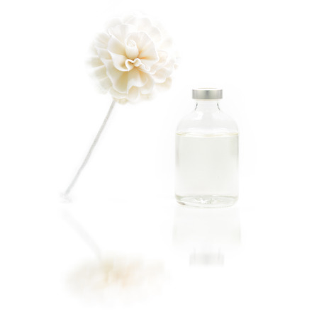 perfume bottle isolate on white backgroundの写真素材