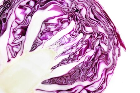red cabbage isolate on white backgroundの写真素材