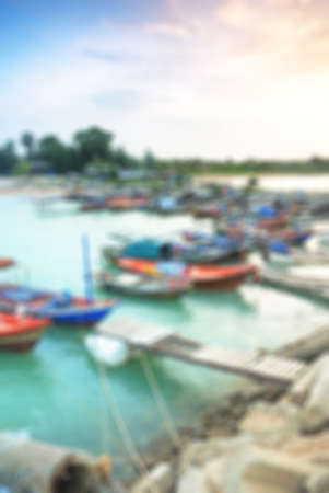 Blur background of agriculture farm in oceanの写真素材