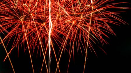 New year celebrate with fireworks lighting as background textureの写真素材