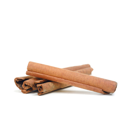 Beautiful Cinnamon sticks isolated on white backgroundの写真素材