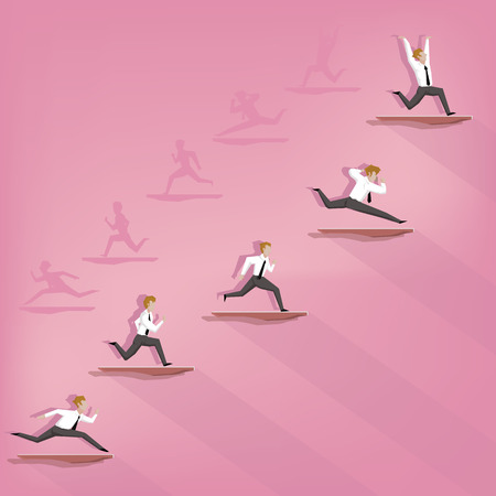 Business competition. Competitive advantage. Flat design business concept illustration.のイラスト素材