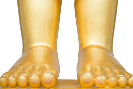 Buddha's legs close up as background donated by Thailand's people for Buddhist relegionの写真素材