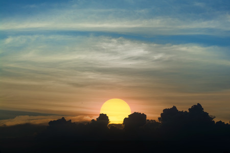 The sun is going downの写真素材