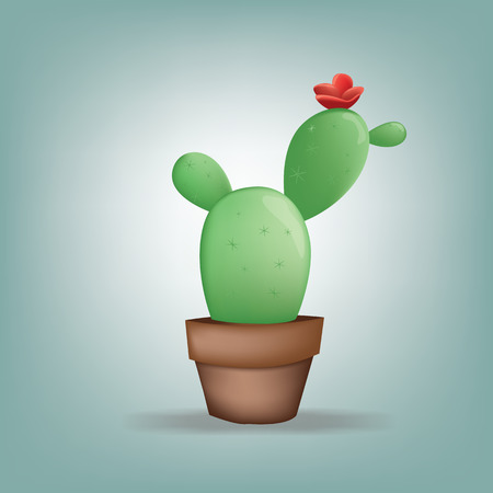 Cactus ,Illustration flat designのイラスト素材