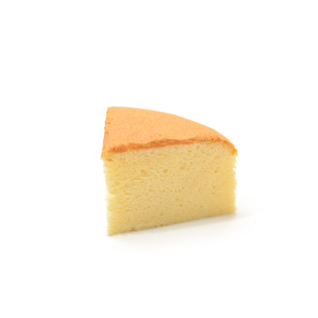 Butter cheesecake homemade isolate on white backgroundの写真素材