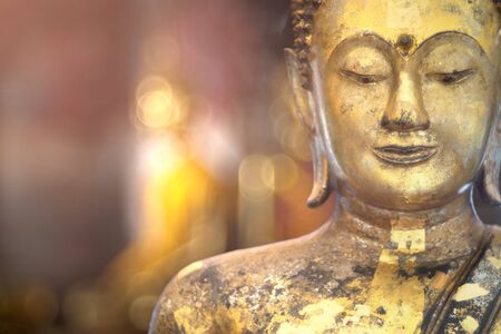 Ancient golden buddha state at Wat Suthat ,Bangkok ,Thailandの写真素材