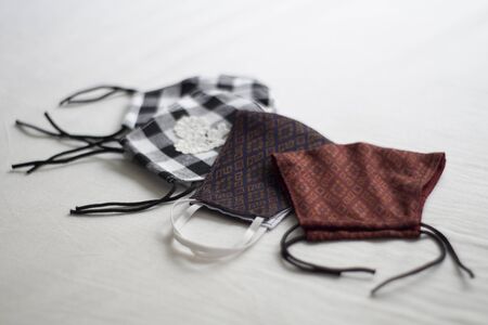 Medical Fabric mask isolate on a white background.の写真素材