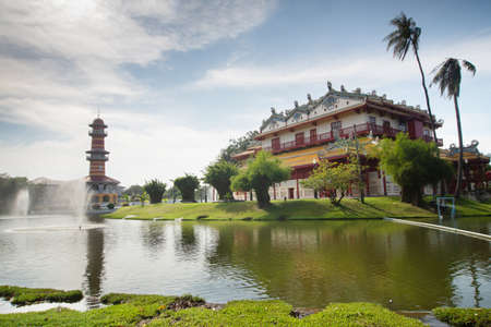 AYUTTHAYA, THAILAND- NOVEMBER 27, 2021: History Ancient Bangpain Royal Palace , Ayutthaya in Thailandのeditorial素材