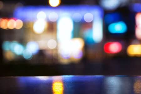 Blurred street light backgroundの写真素材