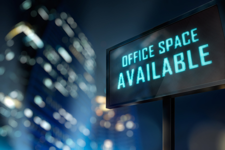 LED Display - Office Space Available Signageの写真素材
