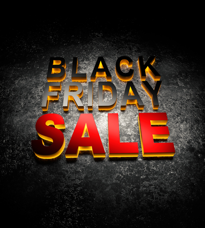 Black Friday Sale on dark backgroundの写真素材