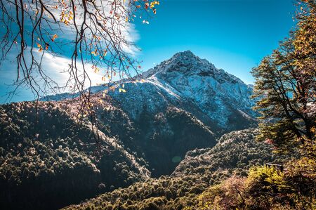 Photograph of nature and mountains of the Andes mountain range of the American Continent. Spectacular.の写真素材