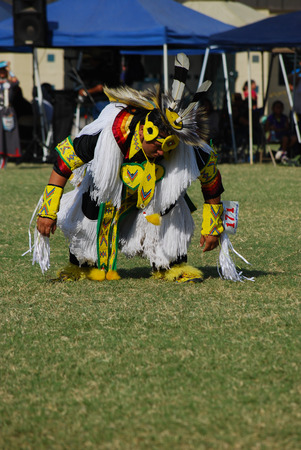Mesa, AZ, USA - October 26, 2014: 31st Annual Roy Track Memorial Pow Wow. A gathering of tribes from all over the US performing dancing and singing on October 26, 2014.のeditorial素材