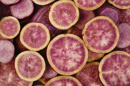 purple sweet potatoesの写真素材