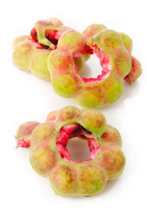 Manila tamarind on white background