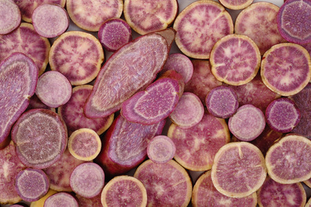 purple sweet potatoesの写真素材