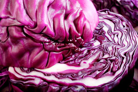 close up of red cabbageの写真素材