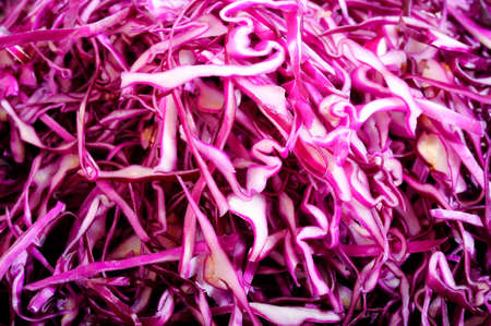 sliced red cabbage backgroundの写真素材