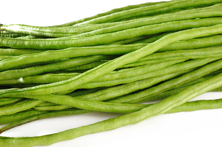 yardlong bean on white background
