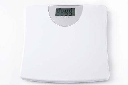 white digital scale weightの写真素材