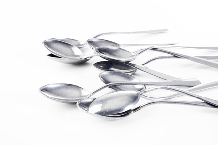 spoon on white backgroundの写真素材