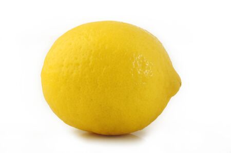 Fresh lemon on white backgroundの写真素材