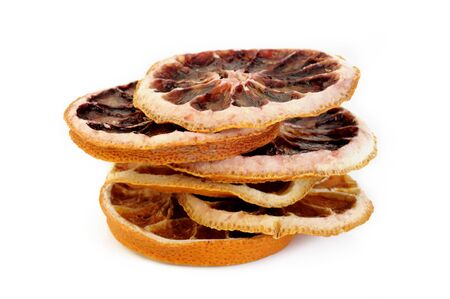 grapefruit on white backgroundの写真素材