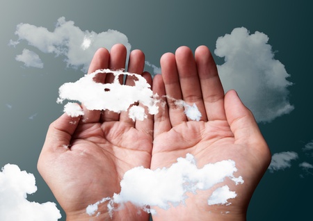 cloud car in hands