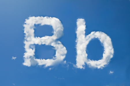 B font cloudsの写真素材