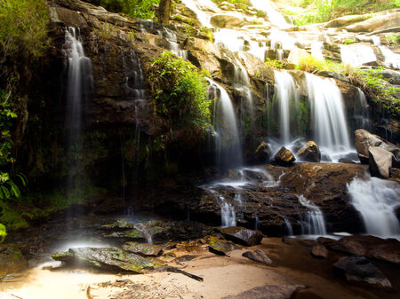 Beautiful waterfallの写真素材