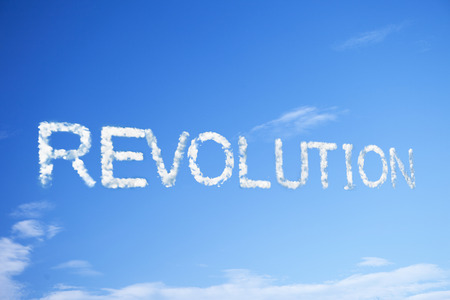 revolution cloud wordの写真素材