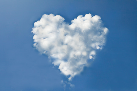 Cloud heart formの写真素材