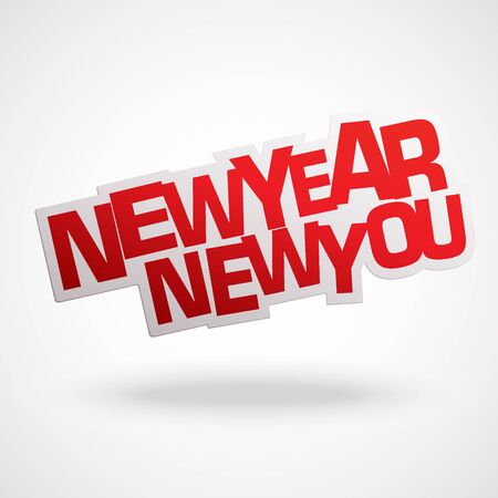 new year new word vectorのイラスト素材