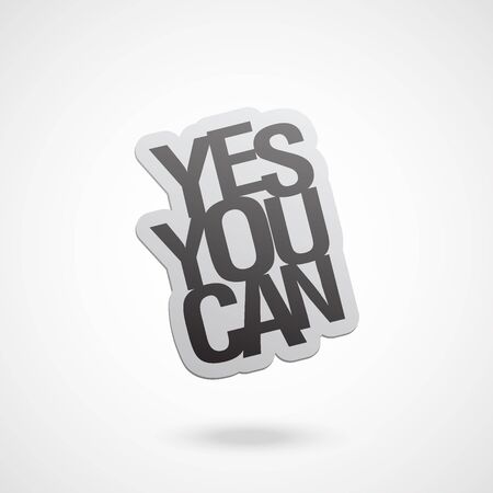 yes you can word vector illustrationのイラスト素材