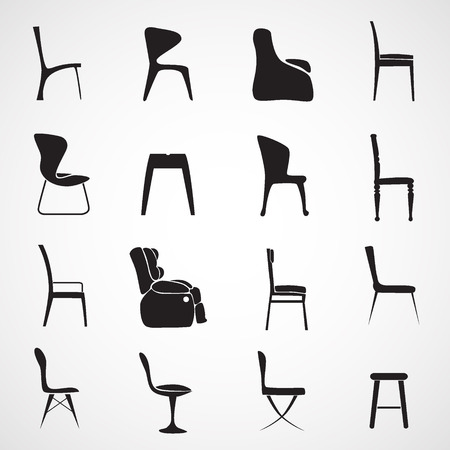 Chair silhouette vectocのイラスト素材